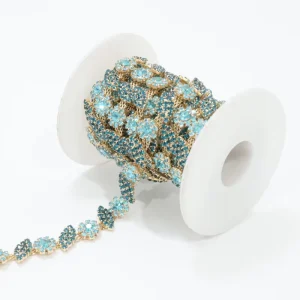Fashion Jewelry DIY Clothes Accessory Dress Belts Rhinestone Crystals Chain Trim For Shoes Metal Material Eco Friendly High