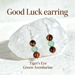 Fashion Jewelry Earrings Handcrafted Natural tiger Eye Quartz Crystal Stone Beads Earrings Good Lucky Attracting Wealth Gifts