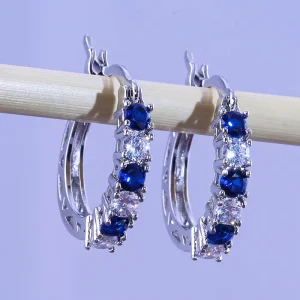 Fashion Jewelry Earrings Trendy Clip on Earrings Korean Colored Zircon Earrings for Women