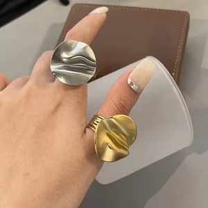 Fashion Jewelry European and American Design Metal Rings for Women Party Gifts Exaggerative Accessories Trend
