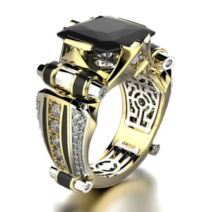 Fashion Jewelry Factory Price KYRA0891 CZ Rings Platinum Plated Trend 3A Zircon Rings for Man