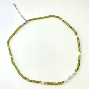 Fashion Jewelry Green Beads Necklace Elegant Chains for Women