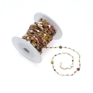 Fashion Jewelry Handmade 3mm Plated Stone Bead Colorful Crystal Beads Baroque Pearls Beaded Rosary Chain Bracelet Jewelry Making