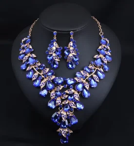 Fashion Jewelry Jewelry Sets High Fashion Crystal Necklace Earring Jewelry Set