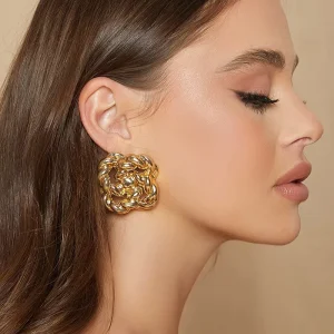 Fashion Jewelry Minimalist Large Style Earrings Trendy Korean Geometric Earrings
