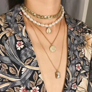 Fashion Jewelry Necklace Ins Style Women Accessories Beauty Pendant Link Chain Necklace