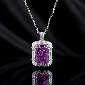 Fashion Jewelry Necklaces Cubic Zirconia 925 Sterling Silver Pendant Necklace for Women