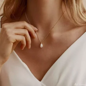 Fashion Jewelry Necklaces Pearl Brass Dainty Necklace Delicate Jewelry for Women