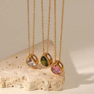 Fashion Jewelry Pendants Charm Gold Necklace Stainless Steel Necklace Accessories Women