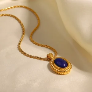 Fashion Jewelry Pendants Charms Accessories Women Gold Plated Trendy Link Chain Wedding Non Tarnish Stainless Steel Necklace