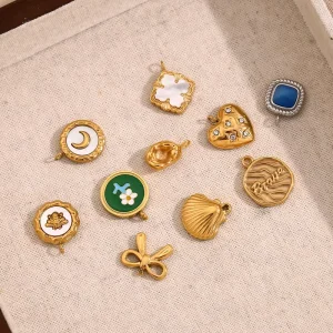 Fashion Jewelry Pendants Charms New Design Shell Jewelry Accessories Gold Plated Women Jewelry 316L Stainless Steel