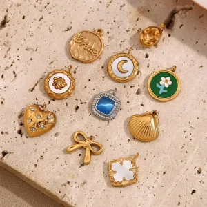 Fashion Jewelry Pendants Charms Shell Jewelry Accessories Gold Plated Women Jewelry 316L Stainless Steel