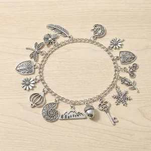 Fashion Jewelry Pendants Charms Star Moon Leaves Rose Bracelet Necklace Earrings Accessories Alloy Custom Color Die Cast