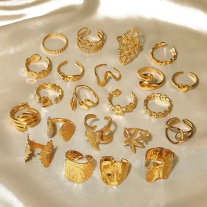 Fashion Jewelry Rings Fashion Jewelry Anillos Turkey Design2 Gram Wedding Gold Ring Women Rings Woman Jewelri