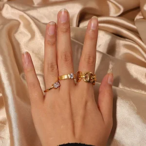 Fashion Jewelry Rings for Women Stainless Steel Rings