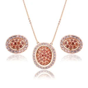 Fashion Jewelry Set Gold Plated Jewelry for Women Choker Necklace and Earrings Set
