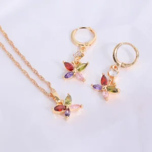 Fashion Jewelry Set Wedding Zircon 18k Gold Plated Jewelry Set Bridal Diamond Jewelry Set for Women Gioielli Ingrosso