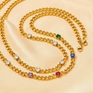 Fashion Jewelry Set Women 18k Gold Clover Butterfly Heart Pendant Necklace and Earrings Set for Gift
