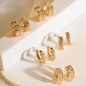 Fashion Jewelry Simple Earrings High Quality Zirconia Women’s Earrings