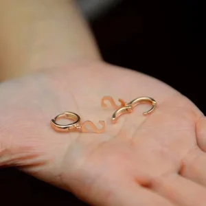 Fashion Joyas Letter Drop Designer Hoop Stainless Steel Earrings for Women