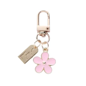 Fashion Key Chains Women’s Flower Bag Charms Enamel Metal Keychain Pendant Car Key Ring Purse Small Gift