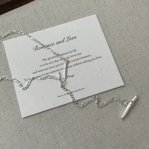 Fashion Korean Design 925 Sterling Silver Long Sweater Link Chain Necklace for Women