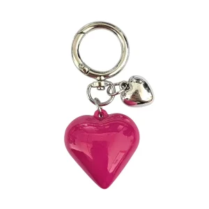 Fashion Korean Ins Style Pink Heart Bag Charms Purse Pendant for Women Girls Gifts