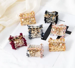 Fashion Korean Style Handbag Key Chains Alloy Custom Rhinestones Key Chains