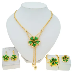 Fashion Ladies Jewelry Dubai Gold Plated Wedding Jewelry Sets for Women