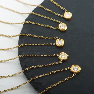 Fashion Ladies Necklace Jewelry High Quality 18K Gold PVD Plated Stainless Steel Pendant Necklace for Woman Jewelry