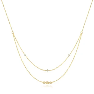 Fashion Ladies Necklaces Jewelry High Quality 18K Gold Plated Cross Clover 925 Sterling SIlver Necklace