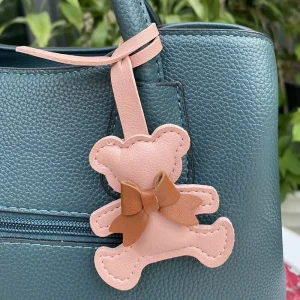 Fashion Leather Bag Pendant Creative Cute Bear Bag Charm With Different Colors in Stock Decoration Small Accessories