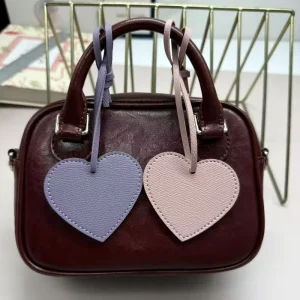 Fashion Leather Hanging Charm Pendant Custom Gift Car Pendant Cute Heart-shaped Women’s Bags Ornament Accessories