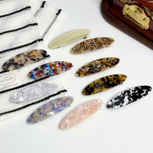 Fashion Leopard Print Acetate Handmade Twist Spring Hair Clip Elegant Hair Accessories for Women Carton Packaging