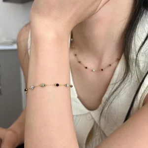 Fashion Light Luxury Crystal Stone Women’s Natural Gemstone Jewelry Necklace Bracelet Set Personality Boho Style Jewelry