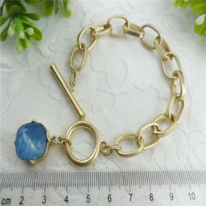 Fashion Link Chain Bracelet with New Design Trendy Brass and Zinc Alloy Jewelry