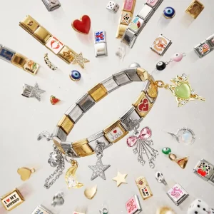 Fashion Love Series Italian Charms Bracelet Link 316L Stainless Steel Leopard Cowboy Series Italian Charm Bracelet Bulk
