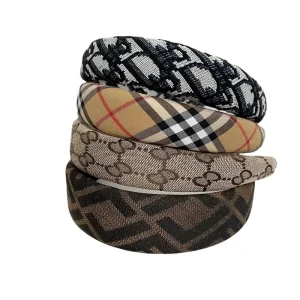 Fashion Luxury Catalogue Designer Headband Rhinestone Headband Plush Hairbands Women Hair Accessories