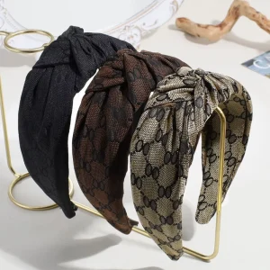 Fashion Luxury Catalogue Designer Headband Rhinestone Headband Wider Hairbands Women Hair Accessories