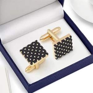 Fashion Luxury Gold Plated Silver Metal Mens Shirts Cuff Link Set Tie Clips Button Custom logo Cufflinks for Men Shirts Gift