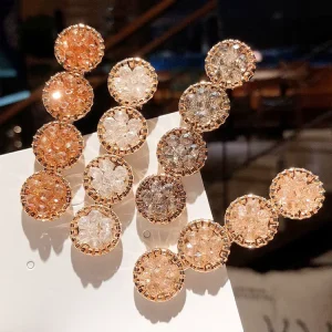 Fashion Luxury Sparking Crystal Hair Clips Round Crystal BB Hair Clips Hair Accessories for Women