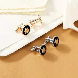 Fashion Man Shirt Cufflinks French Luxury Alloy Cufflink Shirts Button Buckle Simple Round Rhinestones Cuff Nails Gifts for Mens