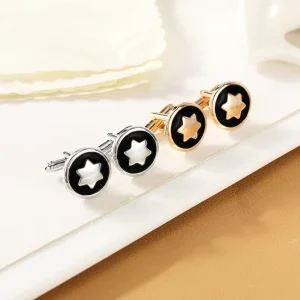 Fashion Man Shirt Cufflinks French Luxury Alloy Jewelry Shirts Button Buckle Simple Round Rhinestones Cufflink for Mens