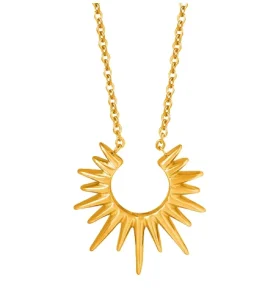 Fashion Mansion Pendant Design Necklace for Women Stainless Steel Accessories