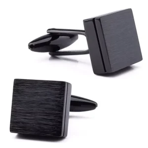 Fashion Mens Elegant Black square Cufflinks