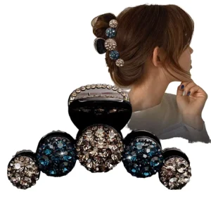 Fashion Metal Hair Clip Large Size Rhinestone Versatile Hairpin for Women’s Party Headwear