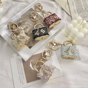 Fashion Metal Lock Keychain Bag Pendant Ladies’ Gift
