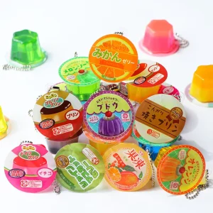 Fashion Miniature PVC Pinch Fidget Toy and Stress Relief Keychain