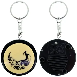 Fashion Music Talking Keychain Custom Voice Keyring Sound Button Key Ring Wedding Favor Gifts Key Chain Factory