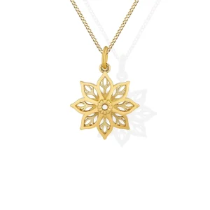 Fashion Necklace Accessories Hollow Out Flower Pendant 18k Gold Plated Chokers Pendant for Women